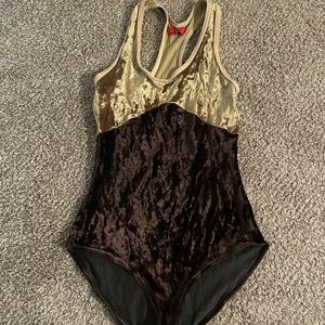 YUMIKO crushed velvet leotard